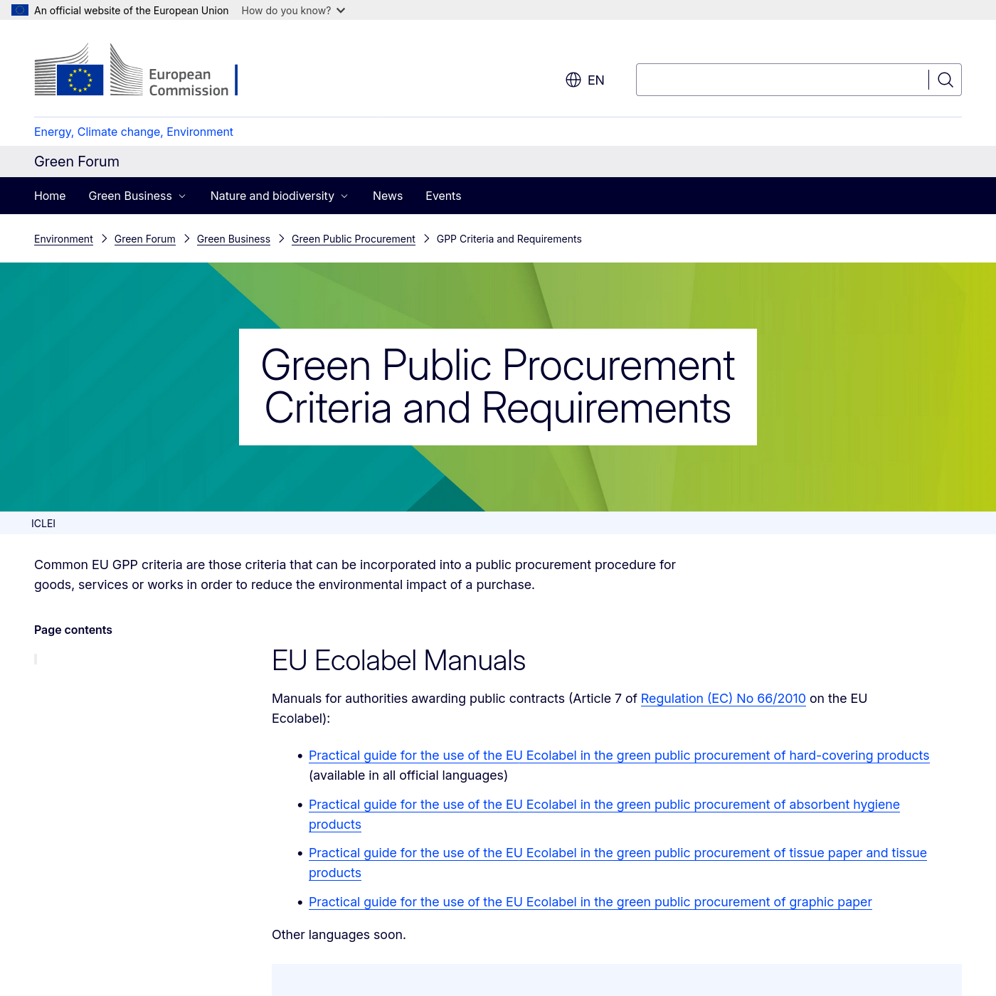 Screenshot of the linked website