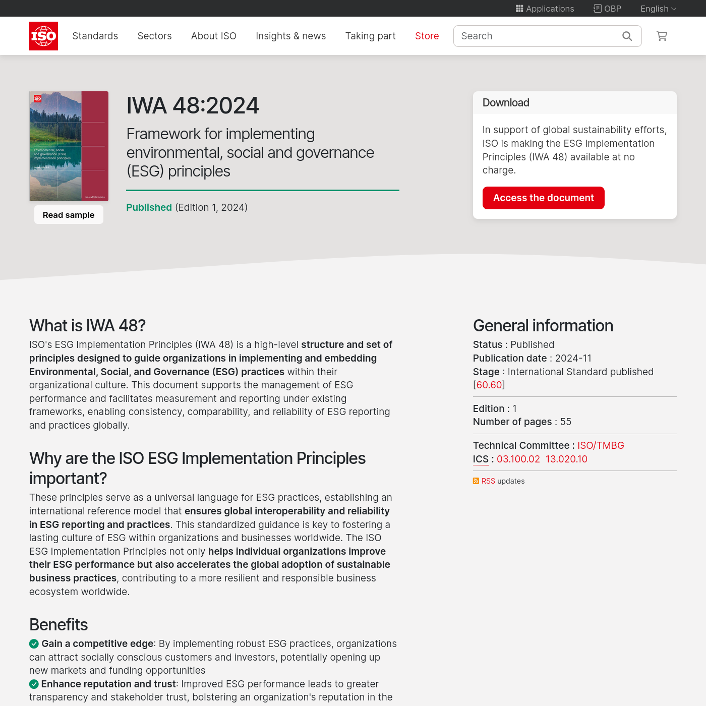 Screenshot of the linked website