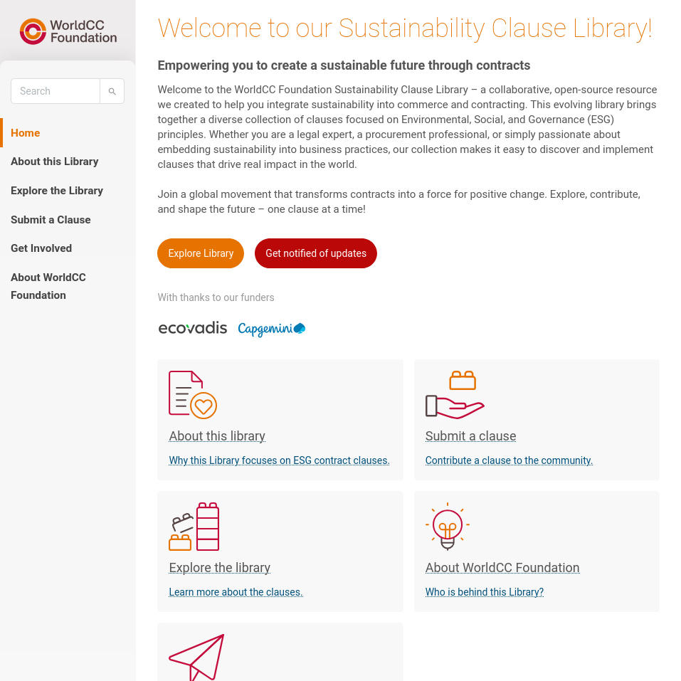 Screenshot of the linked website